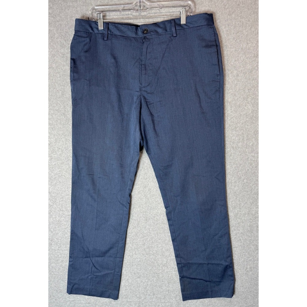 Van Heusen Pants Slim Fit Flex 3 Comfort Flat Front Casual Mens Gray Size 36x30‎